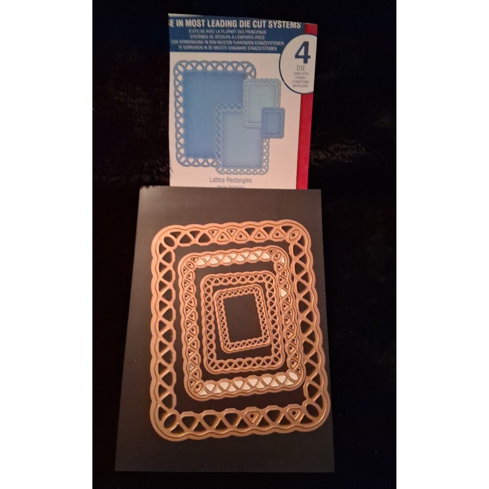 Spellbinders Die Templates Lace Rectangles- lot 4 plus magnetic mat